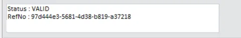 Odgovor VIES provjere u PANTHEONU: status VALID i referentni broj provjere